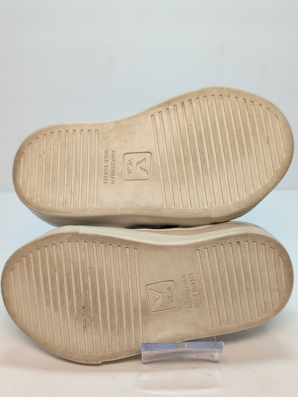 Kids toddler Esplar White leather Sneaker w/ Navy V Accent. unisex size 7 EU 23 - Picture 6 of 15